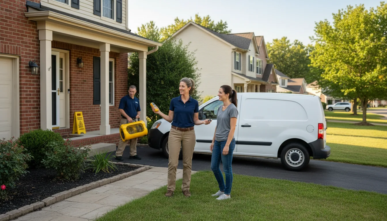 Residential water damage restoration in West Middlesex, PA